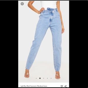 Pretty Little Thing - asymmetric waistband jeans
